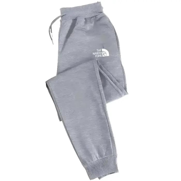 Pantalon de jogging décontracté pour homme avec taille élastique à cordon de serrage et chevilles à revers - 100 %