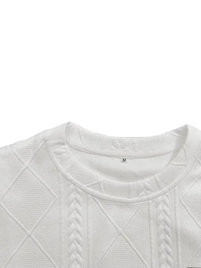 T-shirt jacquard à coupe classique pour homme