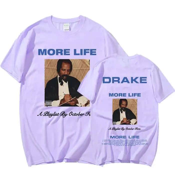 Rappeur Drake T-shirt Album de musique plus de vie T-shirts graphiques hommes femmes Vintage gothique Hip Hop
