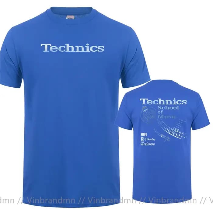 T-shirt Vintage DJ Long Play Technics School of Music pour Homme