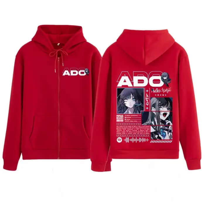 Ado World Tour offre spéciale 2025 Hibana sweat à capuche avec fermeture éclair hommes femmes mode Harajuku sweats
