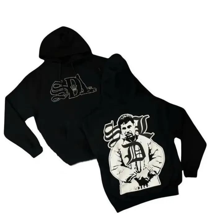 Tendance 2025 nouveaux hommes Sdl bandes bleues x Askr moletom à capuche noir SDL Collection Askr St