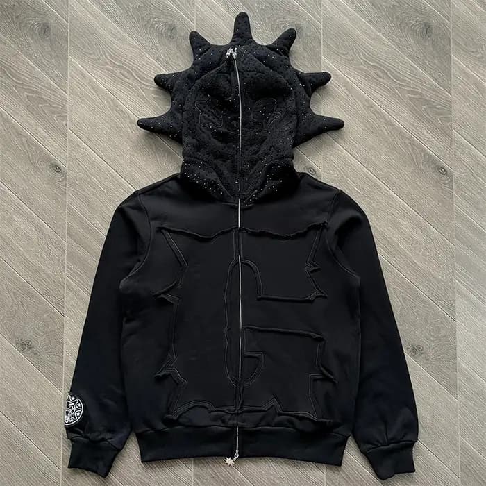Glo Gang The Glory Sweat à capuche zippé complet brodé Hot Diamond Pull à capuche