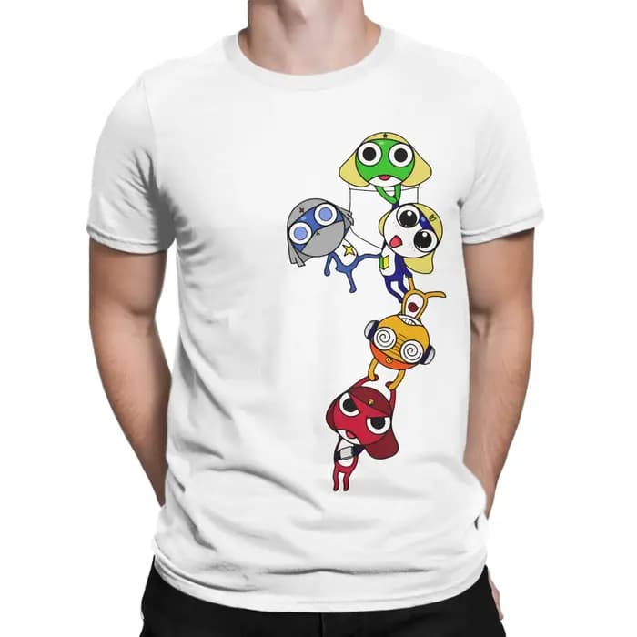 T-shirts Hipster Pocket Frogs Sgt Frog Keroro Y2k pour hommes et femmes, t-shirt en coton à col rond