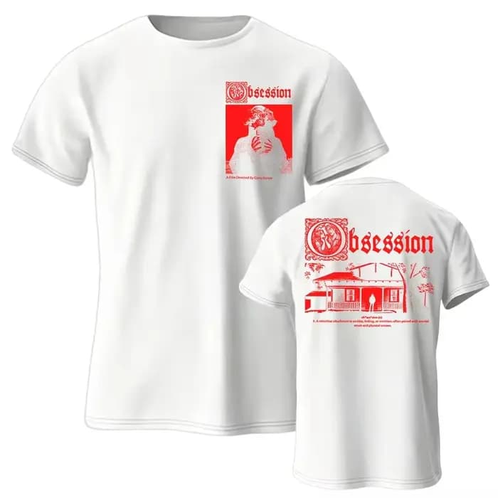 T-shirt « Movie Obsession I Love You » en coton décontracté pour homme/femme