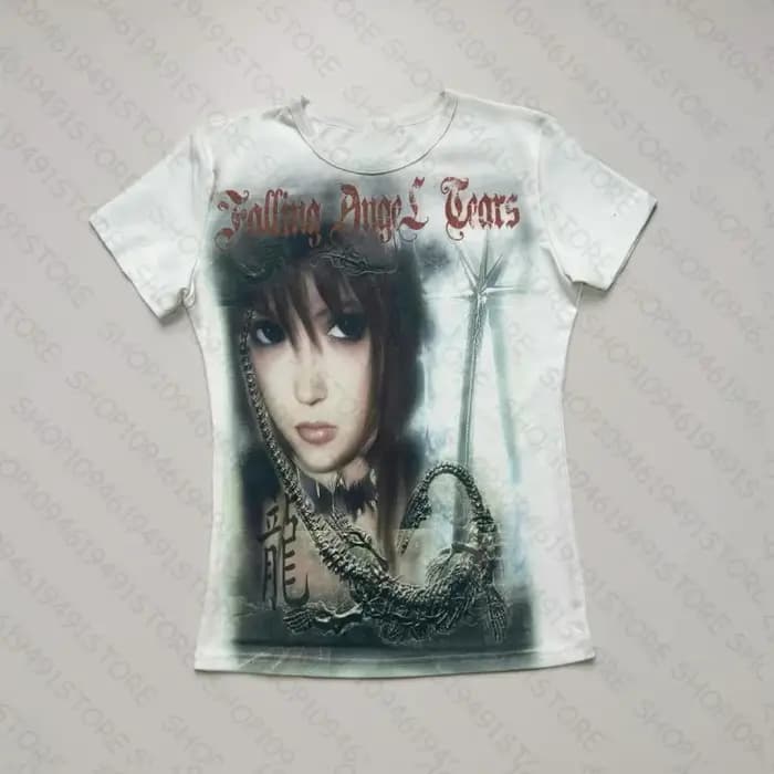 Vêtements pour femmes T-shirts Vintage Streetwear Harajuku dessin animé imprimé graphique T dessus de chemise roupas