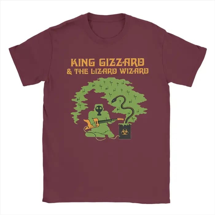 King Gizzard et le magicien lézard athènes grèce 2025 T-Shirt vêtements en coton drôle à manches courtes col rond