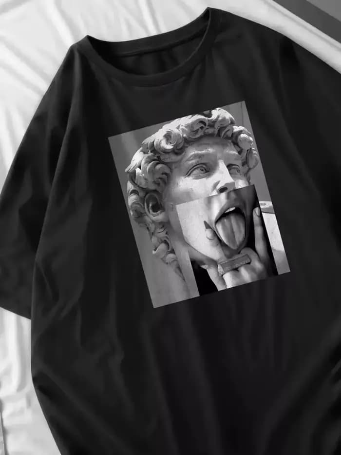 Doberman T-Shirts femmes chien imprimé hauts été col rond surdimensionné