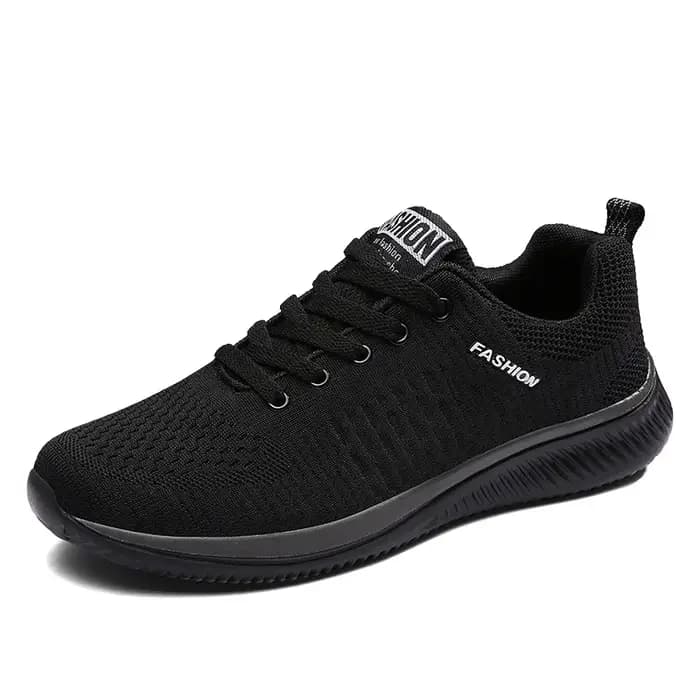 Baskets pour hommes noir décontracté confortable tricoté chaussures de sport respirant confortable c
