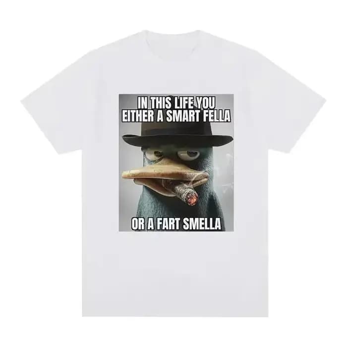 Perry Platypus vous êtes une Fella intelligente ou un sourire de pet T-shirt graphique drôle t-shirts de mode pour hommes et femmes