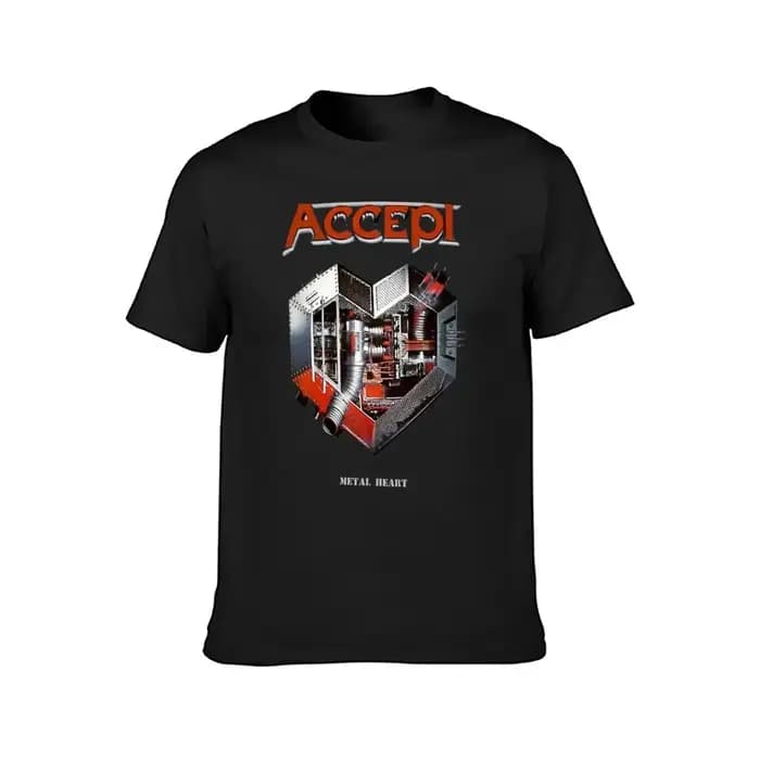 Accept-T-Shirt Vintage Surdimensionné pour Homme