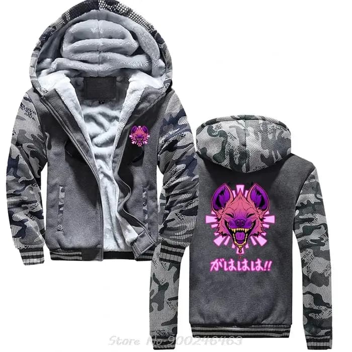 Sweat à capuche en fourrure Gahaha Hyena pour hommes