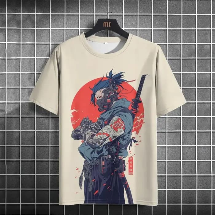 T-Shirt Japonais à Manches Courtes pour Homme