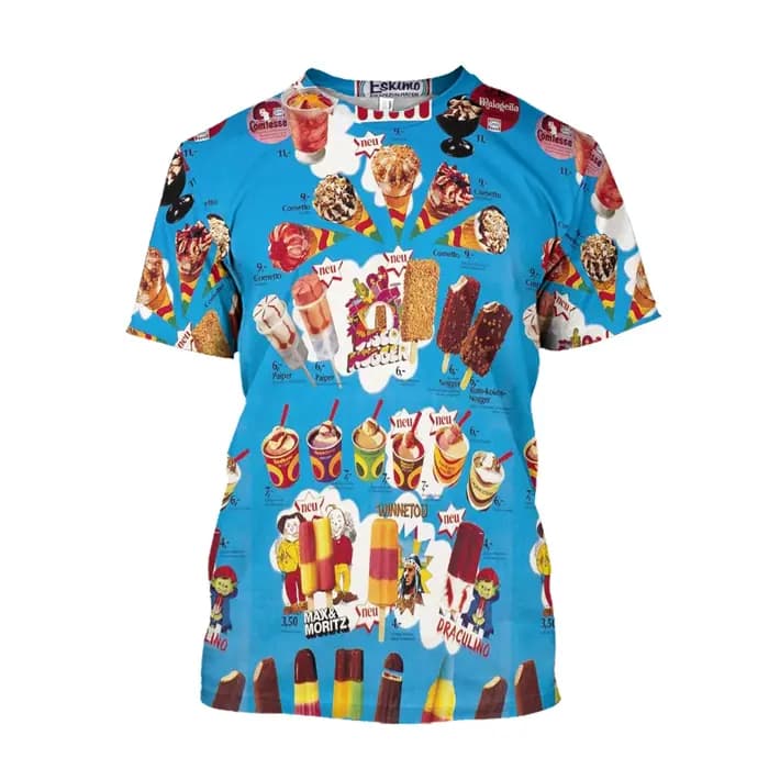 T-shirt imprimé crème glacée pour hommes