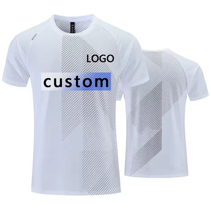 LOGO personnalisé T-shirts de sport pour hommes chemise de Jogging Fitness entraînement vêtements