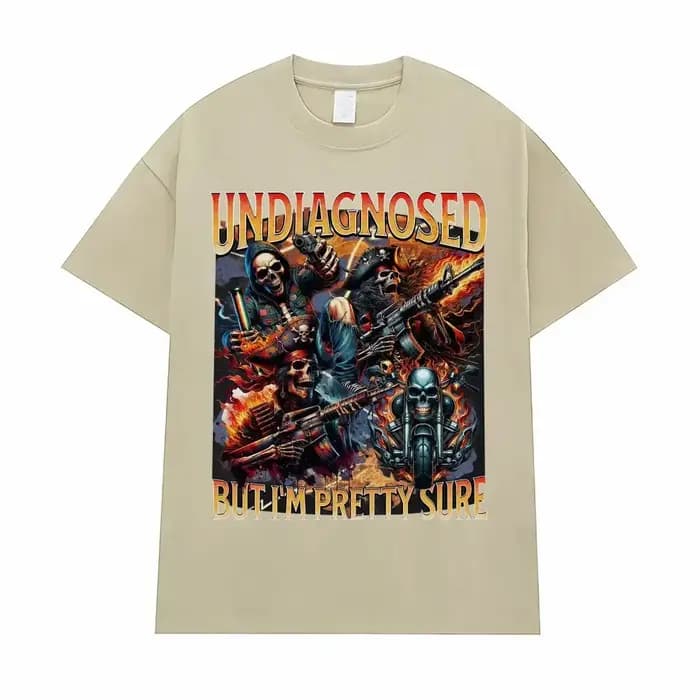 Indiagnostic mais je suis assez sûr Meme t-shirts drôle autisme squelette