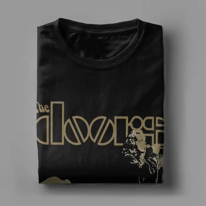 Crazy The Doors Band MOJO RISIN T-Shirts pour hommes col rond coton t-shirt à manches courtes