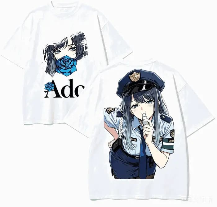T-shirt Ado Anime Lover en coton Harajuku