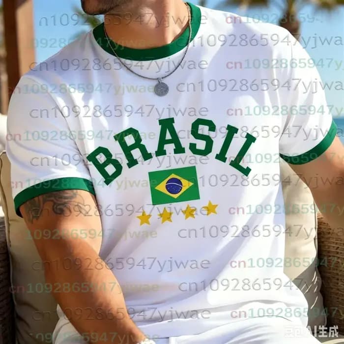 Nouveaux Maillots de Football Brésil 2026 pour Hommes – T-shirts Classiques God Brazil à Manches Courtes
