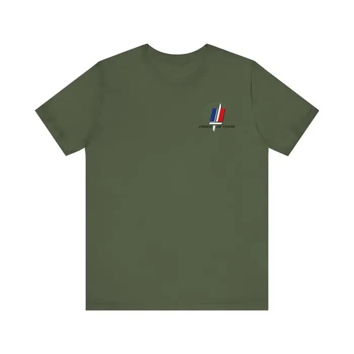 T-shirt Manches Courtes 100% Coton, Décontracté, Armée Française, Terre
