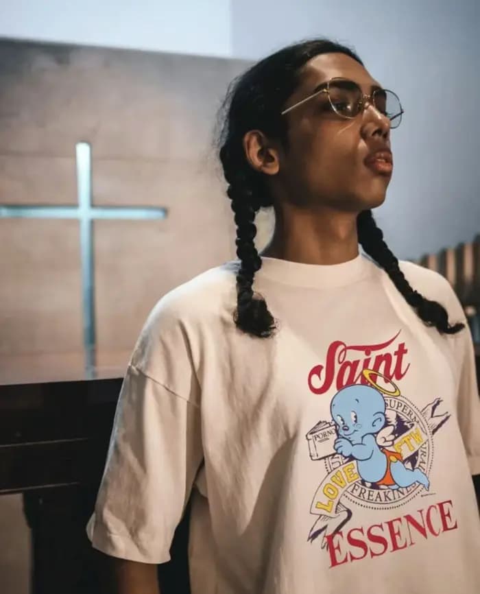 Yao mode Saint de Michael haute qualité 1:1 décontracté Streetwear ample Baggy manches courtes unisexe hommes vêtements