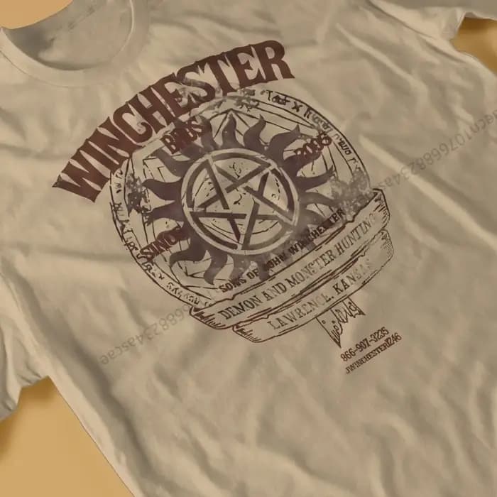 Surnaturel Winchester Bros t-shirt hommes t-shirts vêtements d'été coton col rond
