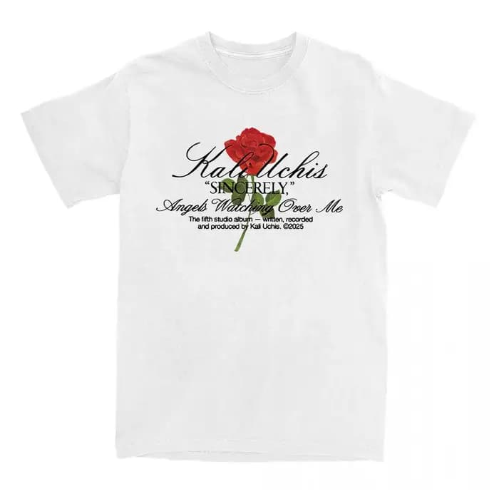 Sincerely Rose T-Shirt KALI UCHIS chanteur graphique t-shirts à manches courtes coton femme
