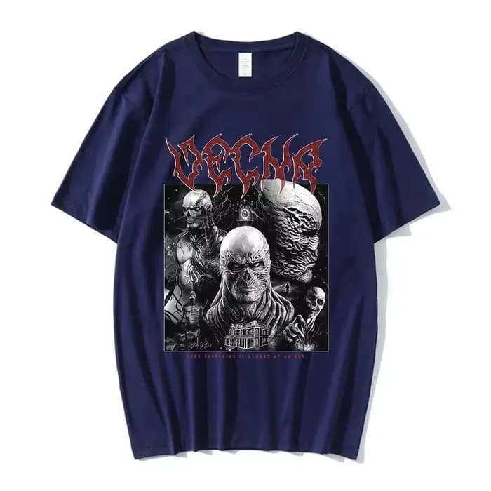 T-shirt unisexe en coton 100% avec graphismes de l'épisode 001 de la série télévisée Stranger Vecna