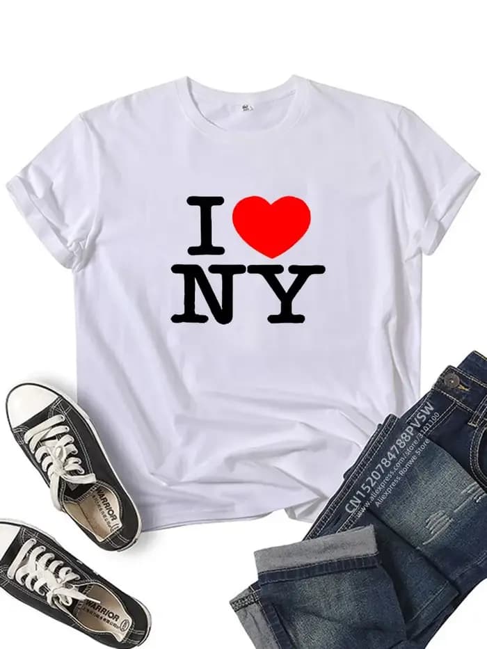 T-shirt graphique I Love NY New York pour femme