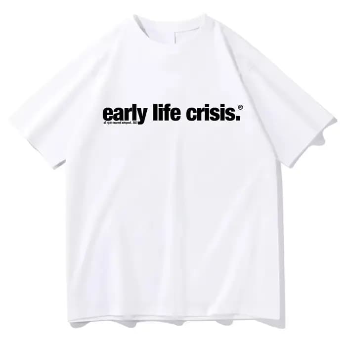 T-shirt Nettspend Early Life Crisis Same 2025 – Vêtements tendance homme/femme en coton