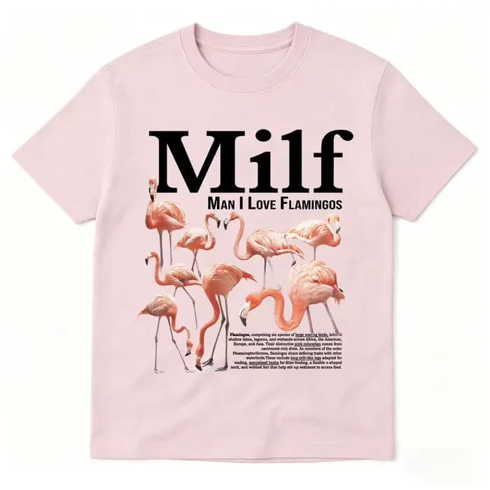 T-shirt humoristique avec motif de flamants roses pour hommes et femmes