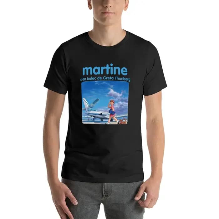Martine se débarrasse de Greta Thunberg T-shirt graphique pour homme