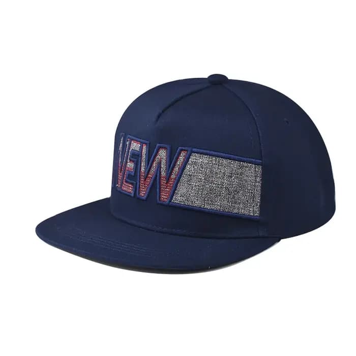Casquette Hip-Hop Plate NOUVELLE avec motif brodé – Tendance Printemps-Automne
