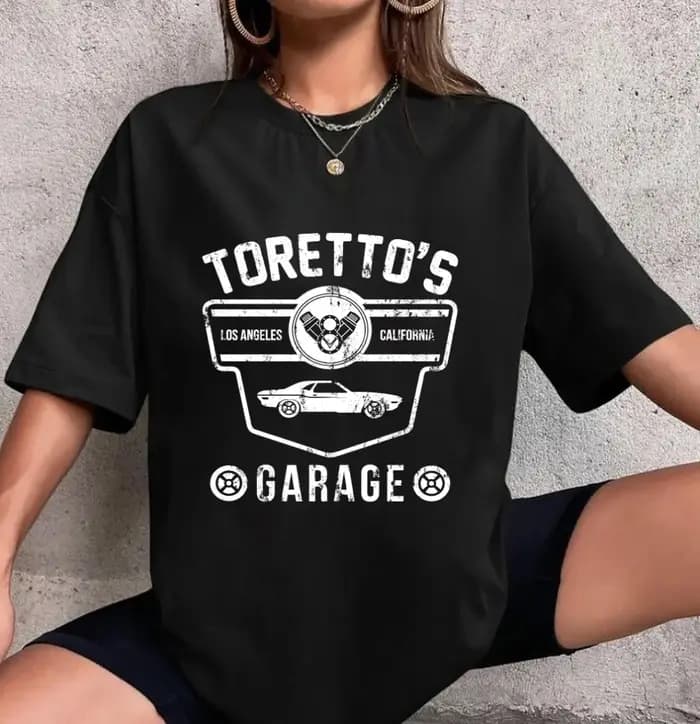 T-shirt Toretto's Garage Fast And Furious Muscle Car