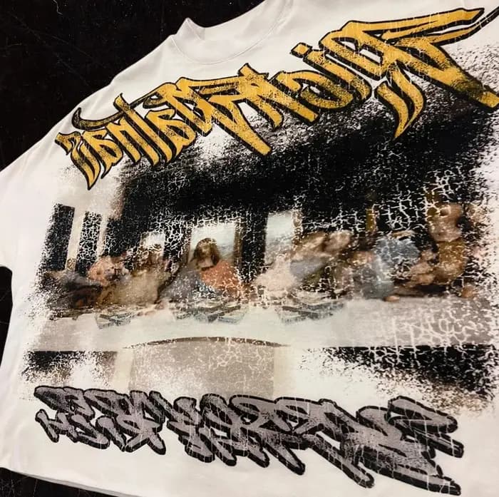 Street Sage Hip Hop Vintage graphique T-Shirt surdimensionné coton