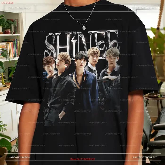 SHINee-T-shirt classique vintage, manches longues ou courtes