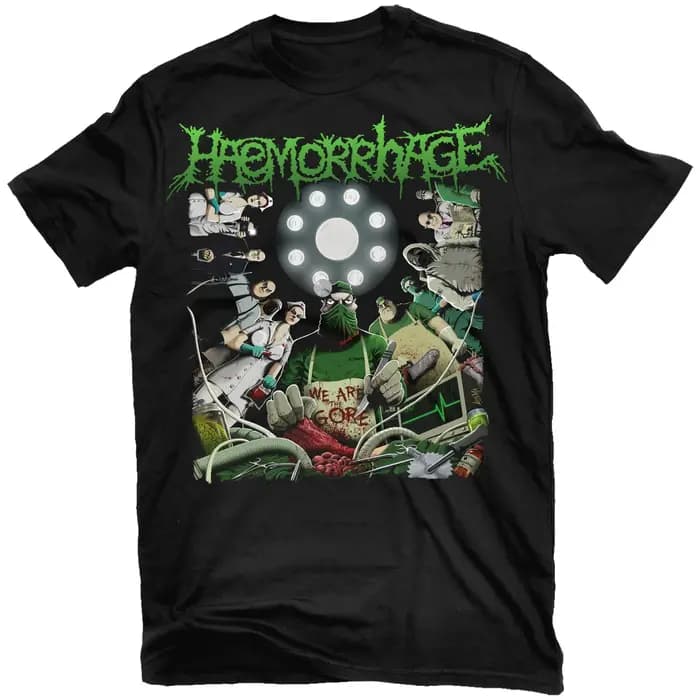 T-shirt en coton avec image graphique Haemorrhage Grume pour hommes et femmes