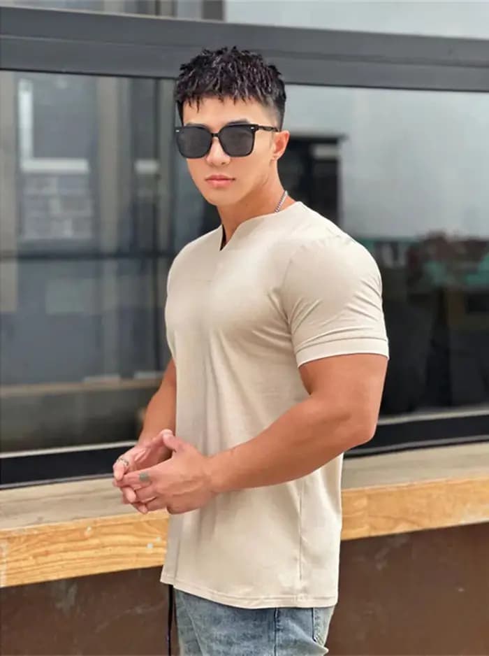 T-shirt de sport imprimé d'été pour hommes
