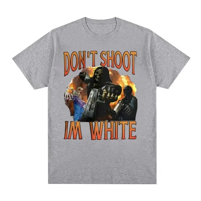 T-shirts graphiques humoristiques « Ne tirez pas