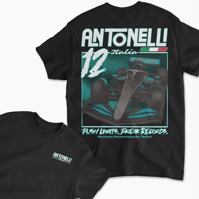 T-shirt unisexe 100% coton du champion du Grand Prix Kimi Antonelli