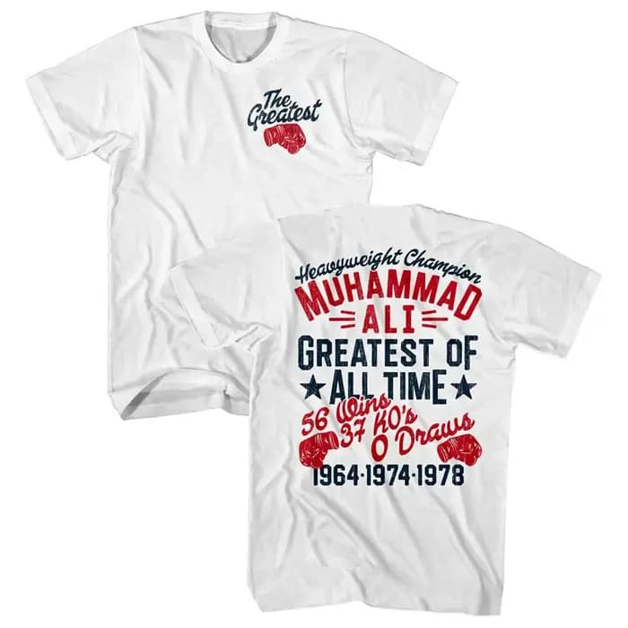 Muhammad Ali T-Shirt homme plus grand Boxer de tous les temps chemise blanche Vintage vêtements pour hommes 100% coton cadeau Unique
