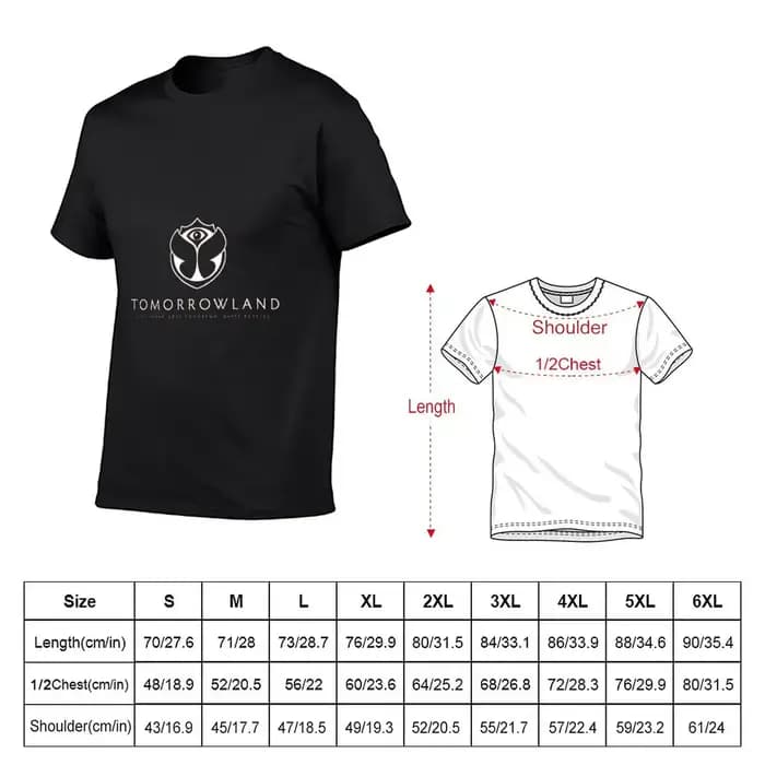 Tomorrowland-T-Shirt noir pour homme