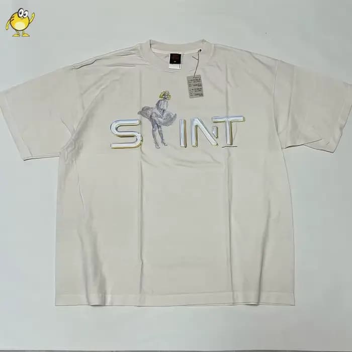 Nouveau T-shirt Saint pour Homme et Femme, Qualité Supérieure, Imprimé Rétro, Effet Délavé et Usé, P