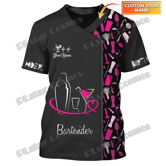 T-shirt unisexe avec nom personnalisé imprimé en 3D pour homme