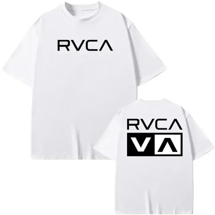 T-shirt RVCA noir en coton pour l'été