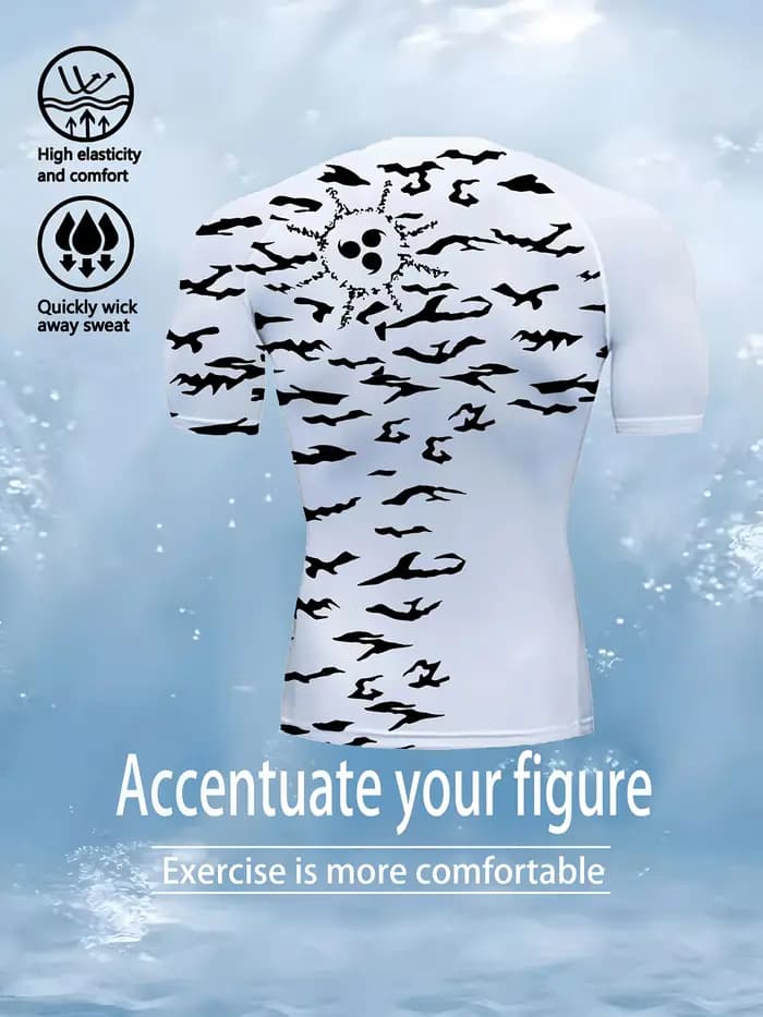 T-shirt imprimé en 3D camouflage pour hommes