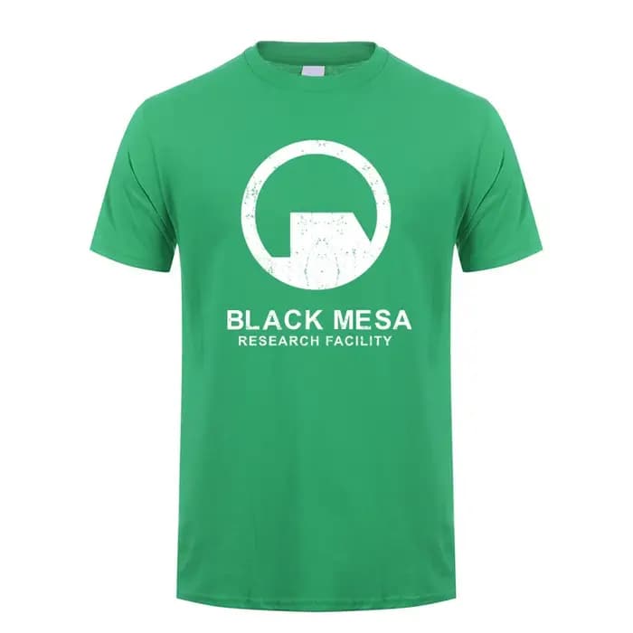 Noir Mesa établissement de recherche t-shirt graphique hommes coton Streetwear à manches courtes t-s