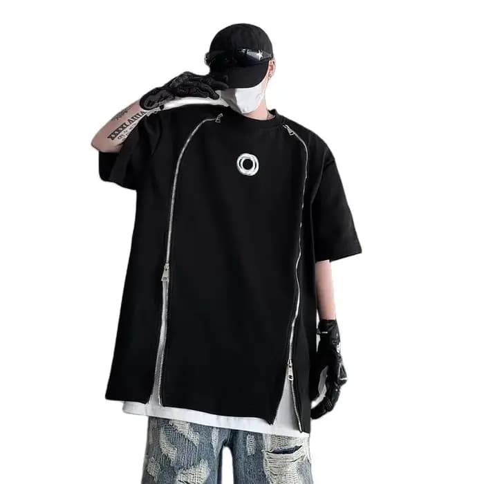 T-shirt à Double Fermeture Éclair Rembourré pour Homme
