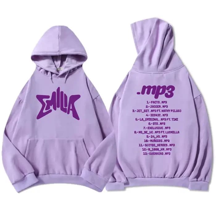 Streetwear Album MP3 Emilia Mernes sweat à capuche Hip Hop hommes sweats à capuche Sudaderas Hombre