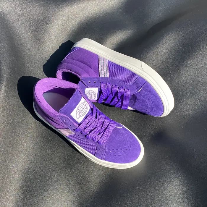 Baskets mi-hautes violettes automne-hiver pour le quotidien